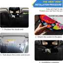 Sunflower Daisy Poppy Flower Floral Windshield Sun Shade,Foldable Car Sun Shade for Front Windshield Sunshades Protector Blocks UV Rays Sun Visor Protect and Cool Your Vehicle Interior
