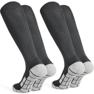 2 x GRPSKCOS Kids Soccer Socks 2 Pairs Knee High Long Socks for Youth Men Women