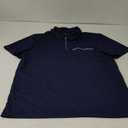 ZITY Mens Polo Shirts Quarter Zip Shirts Casual Classic Lightweight Short Sleeve Golf Collared Shirt with Pocket (Large, Navy)