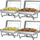 Chafing Dishes for Buffet Set Chafers for Catering & Buffet Warmers with Lids | Serving Food Warmer & Chafers Servers Sets