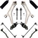 AUQDD 10Pcs Front End Suspension Kit Fit For 2023-2025 Ho-nda Accord, Lower Control Arm w/Ball Joint, Sway Bar Link, Outer & Inner Tie Rod End (# MS601325 K750953 EV801520 ES801504 5136030AH00)