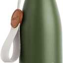 Small Water Bottles for Kids -9 oz Stainless Steel Insulated Vacuum Water Bottle for School Metal Leak Proof Cola Shape Mini Water Bottle for Boys (Grass Green)