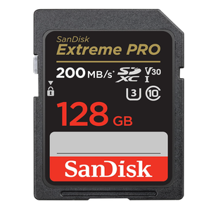 SANDISK 128GB Extreme PRO SDXC UHSI Memory Card  C10, U3, V30, 4K UHD, SD Card  SDSDXXD128GGN4IN