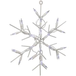 Northlight 13" White LED Lighted Snowflake Christmas Window Silhouette