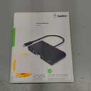 Belkin Multimedia Adapter with USBC Passthrough Power  HDMI, USBA & USBC Ports, 4K Video, Compact Laptop Hub for MacBook, Chromebook, Windows, Travel & Home Office