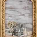 eletecpro 4x6 Vintage Picture Frame, Antique Ornate Gold Photo Frame 4 x 6 with Glass Cover for Tabletop or Wall Decor, Vintage Gold