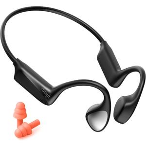 Bone Conduction Headphones - 2025 Upgraded Bluetooth 6.0 Open Ear Headphones with HD Mic, 12hrs Playtime, IPX6 Waterproof Wireless Bone Headphones for Running,Workout,Sport,Gym,Driving,Hiking (BLACK)