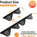 Stainless Steel Stove Gap Covers (2 Pack), Upgraded Version, Stove Gap Filler, Range Trim Kit for Kitchen Counter, Heat Resistant, Adjustable Length 13.8 to 27.5, Width1.3