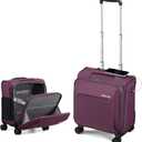 Hanke 16 Inch Underseat Carry On Luggage with Wheels Small Suitcase Softside Luggage Bags for Travel Lightweight Suitcases with Wheels Travel Luggage Personal Item for Men and Women.(Purple)
