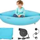 Sensory Chair for Kids, 60" Inflatable Peapod Sensory Chair, Sensory Pod for Autistic Children, Sensory Toys Gift, with Electric Air Pump (Light Blue)