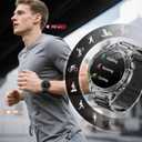 Military Smart Watches for Men, 1.7 Smartwatch with 1000 mAh Battery/2 Straps/Led Flashlight/Heart Rate/Sleep Monitor 100+ Sport Modes, Answer/Make Calls Fitness Watch for Android/iPhone