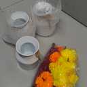 Domensi 3 Sets Day of The Dead Table Centerpieces Decoration Artificial Marigold Flowers 27 Mexican Fake Silk Marigold Chrysanthemums Mum Ball with 3 Metal Pot Home Decor for Cinco De Mayo Party Party