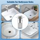 Sink Drain Strainer, 4 Pcs Pop Up Sink Stopper Bathroom with Removable Hair Catcher Basket, Kitchen Bathroom Drain Stopper Filter, Drain Hair Catcher for 1.1"-1.45" Basin Drain Holes