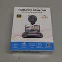 ENLIK Dash Cam Front and Rear 360 Dashcam 4 Channel Car Camera Dash Camera for Cars, QHD 2K+1080P*3 Camara with 128GB Card, 5G WiFi &APP Control, Night Vision/G-Sensor, 168Wide Angle, Parking Mode (Black)