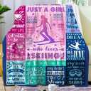 Skiing Blanket Gifts for Women Men Boys, Extreme Sports Snowboarding Throw Blankets Ski Accessories Decorations Gift for Ski Lovers Skiers 50"X40"