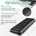 L-Shaped Desk Edge Cushion, 2 Pcs Memory Foam Elbow Support Padding Wrist Comfort Support Arm Rest for Office Home Table Accessories, Non-Slip(Leather,Dimpled Grip,Black)