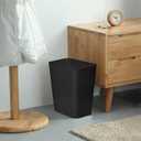 Trash Can - Plastic Waste basketbin - 3.5 Gallon- for Office,Home,Bathroom,Kitchen,Dormitory - Black