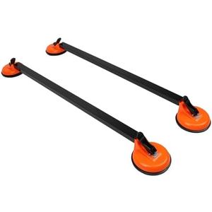 GOTOTOP Suction Cup Roof Rack Universal Roof Rack Bare Roof Universal 36.22in Roof Rack Cross Bars, 2 Pcs Steel Suction Cup Car Cargo Luggage Carrier Bar for Kayak Canoe Bike Snowboard