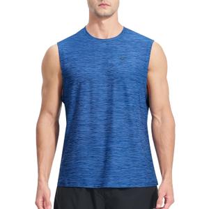 EZRUN Men's Workout Sleeveless Shirts UPF 50+ Summer Beach Swim Shirt Quick Dry Gym Muscle Fitness Running Tank Tops Size 3XL