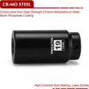 EMENTOL 1/2" Drive 19mm Harmonic Balancer Socket, CR-MO, Heavy Duty Crank Bolt Removal Tool for Stubborn Bolts