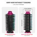 Aima Beauty One Step Hair Dryer & Volumizing Hot Air Brush, Ceramic Straightener Brush, Curler & Hot Comb 4 in 1 Salon Ionic Hair Brush, Rose Pink