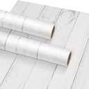 PerKoop 2 Roll White Wood Bulletin Board Paper 3.9" x 12ft Non Woven Bulletin Background Wallpaper Fade Resistant Board Roll Decoration for Arts Crafts Office School Classroom, 144 x 3.9 inches