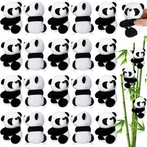 Foilswirl 24 Pcs Panda Party Favors 4 Inch Finger Panda Plush Clips Curtain Holder Stand Note Clip Stand Photo Holder Cute Panda-s Doll Finger Toy for Home Decoration Plant Pots Bonsai Craft