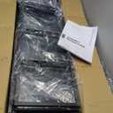 DWVO 9 Drawers Dresser for Bedroom, Fabric Storage Tower for Living Room, Entryway - Sturdy Steel Frame, Wooden Top & Easy Pull Fabric Bins (Black Grey Print)