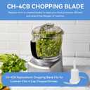 CH-4CB Chopping Blade for Cuisinart Blade Replacement Parts, Food Processor Blade Fits for Cuisinart 4 Cup Chopper/Grinder CH-4, CH-4BK & CH-4DC Only