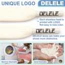 2 x DELELE Sneakers Flat Shoe Laces: 2/5 Inches Wide Athletic Replacement Shoelaces (01 Snow White)