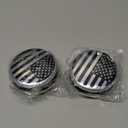 83mm 3.27in Wheel Center caps for Chevy Center Hubcaps 4 Pack Black Center Cover Replacement with US Flag