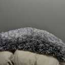 Bedfolks Waterproof Dog Crate Bed With Removable Washable Cover, Plush Faux Fur Pad for Large Dogs, Fluffy Kennel Bed 35"x23", Dark Grey