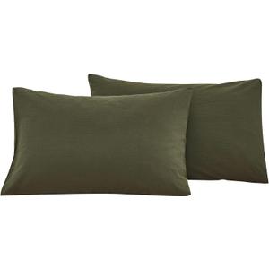 Ecocott 100% Natural Cotton Pillowcases Standard Size Avocado Green 2 Pack Pillow Cases with Envelope Closure (Standard, 20"x26") Ecocott 100% Natural Cotton Pillowcases Standard Size Avocado Green 2 Pack Pillow Cases with Envelope Closure (Standard, 20"x26")