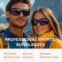 Suoso Polarized Sports Sunglasses Men: Running Sunglasses Women UV400 Protection Wrap Around Glasses for Fishing Driving TR90