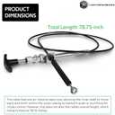 AM134404 Turn-to-Lock Spout Control Cable for John Deere 44'' 47'' 54'' 59'' 60'' Snow Thrower, Discharge Chute Angle Controller