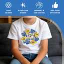 Dazoratix DTF Transfers Ready to Press - 20 Sheets World Down Syndrome Day Awareness Heat Patches Blue Yellow Ribbon Socks Stickers Vinyl for T Shirts Clothing Clothes Pillow Bag DIY Crafts Decoration