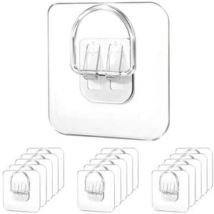 BelroseHom 15 Pack Plate Hangers for The Wall - Invisible Adhesive Hangers for Display, Premium Adhesive Picture Hangers for Decorative Plates, Photo Frames, Paintings & Wall Art, 2.2x2.2 in