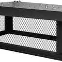 Chimney Cap Chimney Cover,Fireplace Chimney Caps for Outside 17"x29",Chimney Flue Cover Chimney Rain Cap,Roof Rain Guard Chimney Top Protector Cover Chimney Exhaust Vent Cap for Flue Tile Chimney (Black Galvanized Steel)