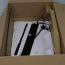 GLOBE Electric 67525 Avellino 66" Floor Lamp, Matte Black, White Linen Shade, Stepless Rotary Dimmer Switch on Socket