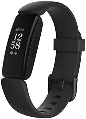 Fitbit Inspire 2 Health & Fitness Tracker, 24/7 Heart Rate, Black/Black, One Size (S & L Bands Included)