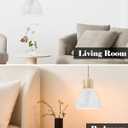 ELYONA 2 Pack Hammered Pendant Light Fixtures, 10.2 Metal & Rubber Wood Island Hanging Lamp, Adjustable Height, Modern Pendant Lighting for Kitchen,Farmhouse Bar,Dining Room,Bedroom, Nordic White