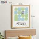 VCK 22x28 Poster Frame Solid Wood Natural 3 Pack Picture Frames 22 x 28 Inches with Wall Mounting Hanging