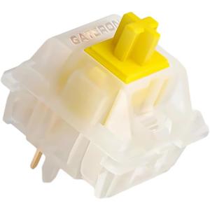 Gateron Milky Yellow Pro V2 Pre-lubed 5-Pin 50gf Linear Switches for All MX Mechanical Keyboard Game Keyboard(Milky Yellow Pro V2,90PCS)