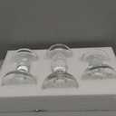 Glass Candle Holders, 3 Pieces Crystal Clear Candlesticks with Elegant Design for Pillar Taper Candle and Tea Light