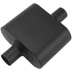 Piclafe Universal Mufflers Single Chamber 2" Inlet 2" Outlet 13" Overall Length, Aluminized Steel Performance Muffler for Cars, Trucks (Black)