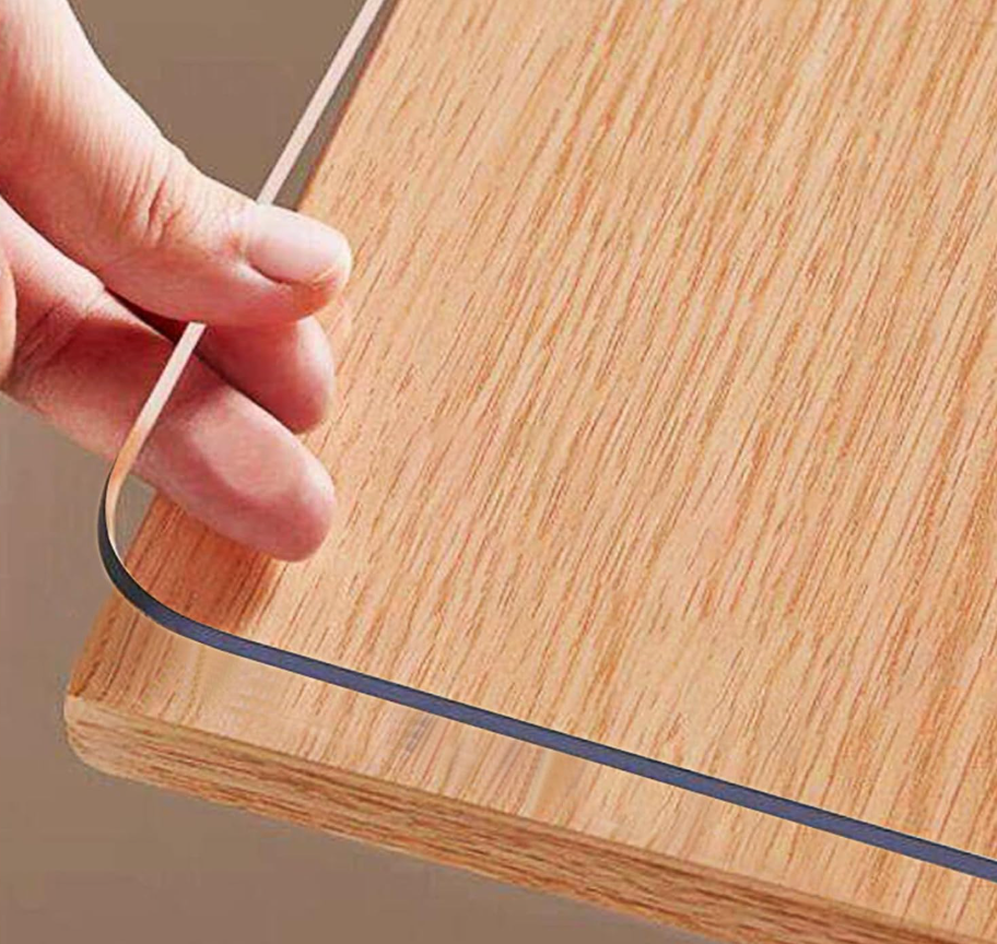 40 x 60 in Clear Table Protector 1.5mm Thick Plastic Table Cover | Waterproof, Wipe Clean, Cut to Size, Anti-Spill Stain Resistant Furniture Protector Pad for Dining Coffee Tables, Dressers