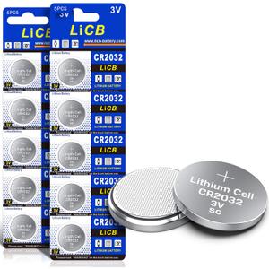 LiCB CR2032 3V Lithium Battery(10-Pack) (10 Count (Pack of 1))