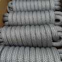 3/4" x 25' Dock Lines 4 Pack, Boat Dock Lines Double Braided with Pre-Spliced 15" Loop, Boat Rope Marine Rope High Strength Mooring for Docking Tie Down (Gray)