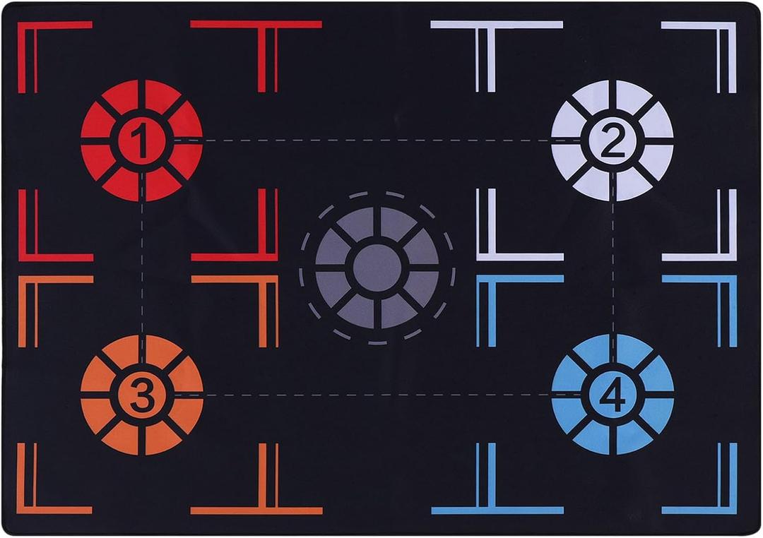 Patikil Basketball Training Mat - Rubber Basketball Footstep Pad Non-Slip Training System with Point Reminder and Pace Ball Control Player Foot Grip (120x86cm)