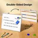 Marsrock Weekly Calendar Whiteboard with Stand, Dry Erase Magnetic 16"x12"